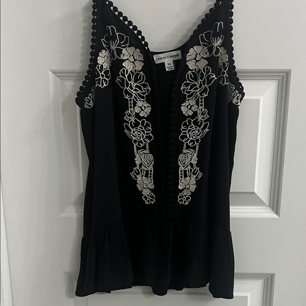 Love on a hanger Floral Embroidery top